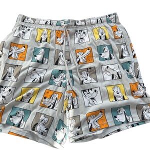 Disney Pluto Pattern Men Shorts - New